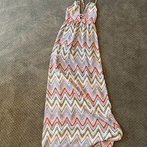 Charlotte Russe Multicolor Chevron Maxi Dress